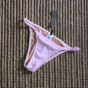 J Crew Light Pink French Terry Cloth Bikini Bottom